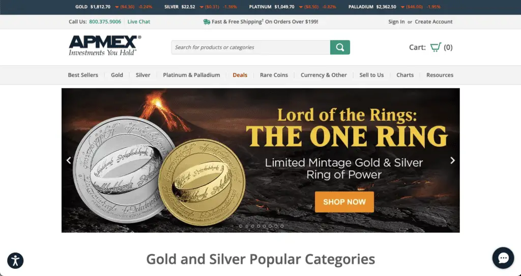 apmex one of the best online coin dealerships