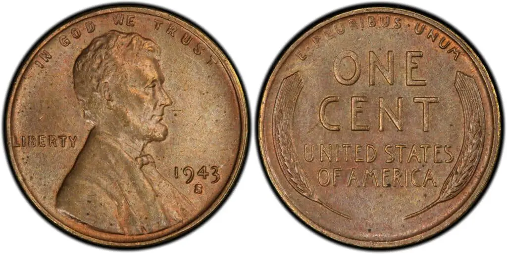 1943 S Cents Bronze