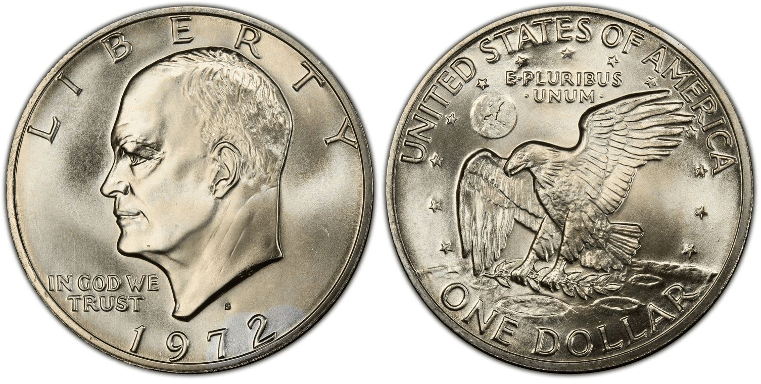 1972 S uncirculated ke Silver Dollar