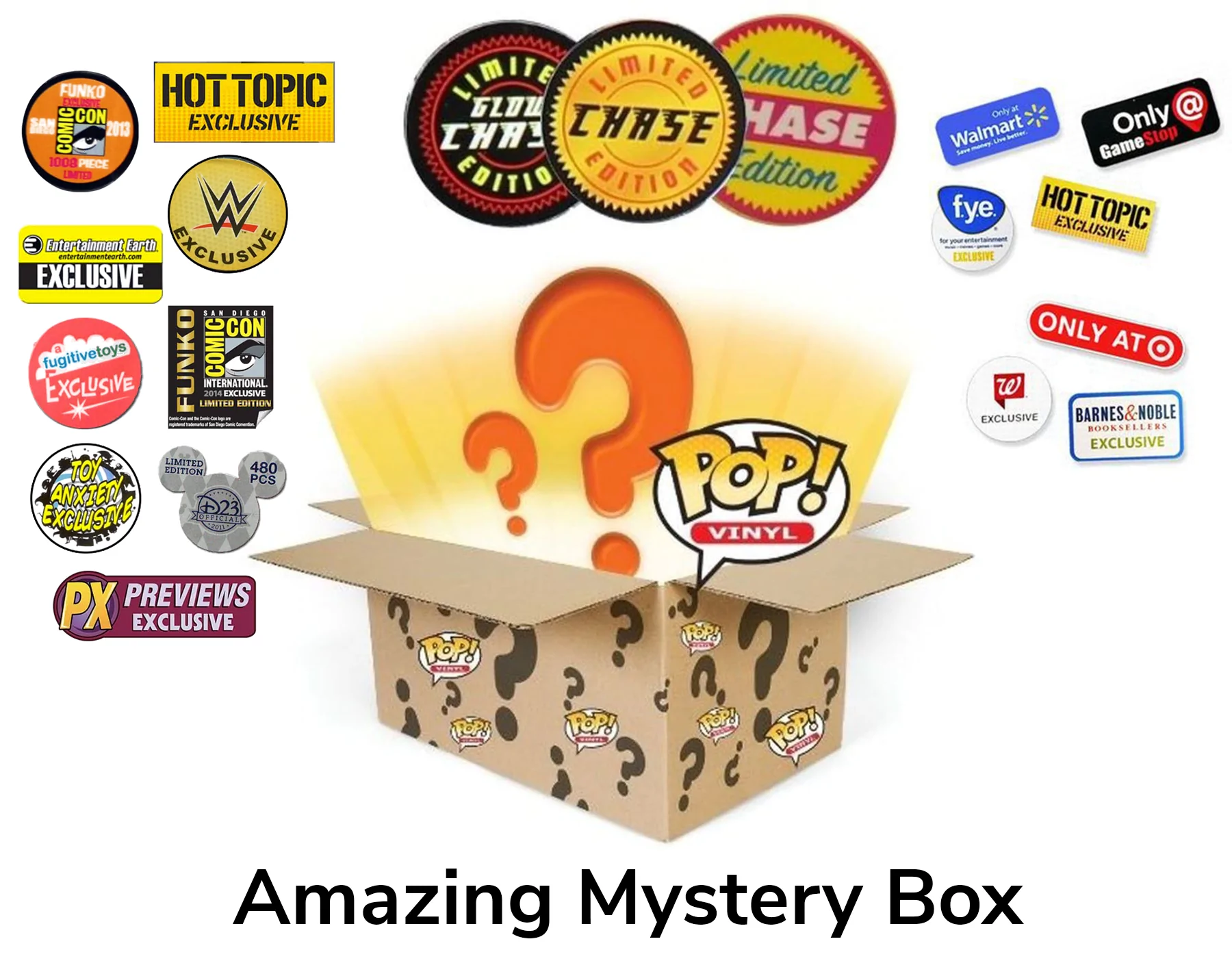 Funko Pop stickered box
