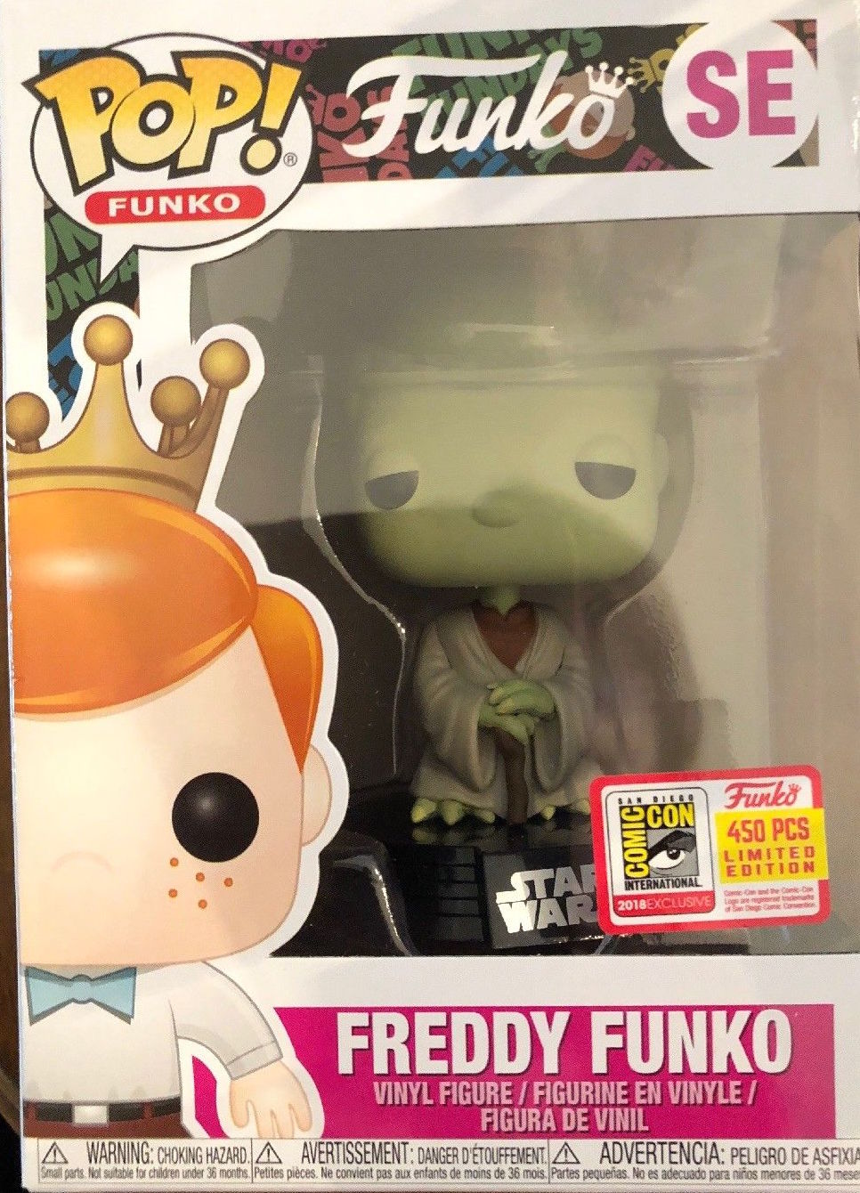 Close-up inspection of figure packaging corners and stickers