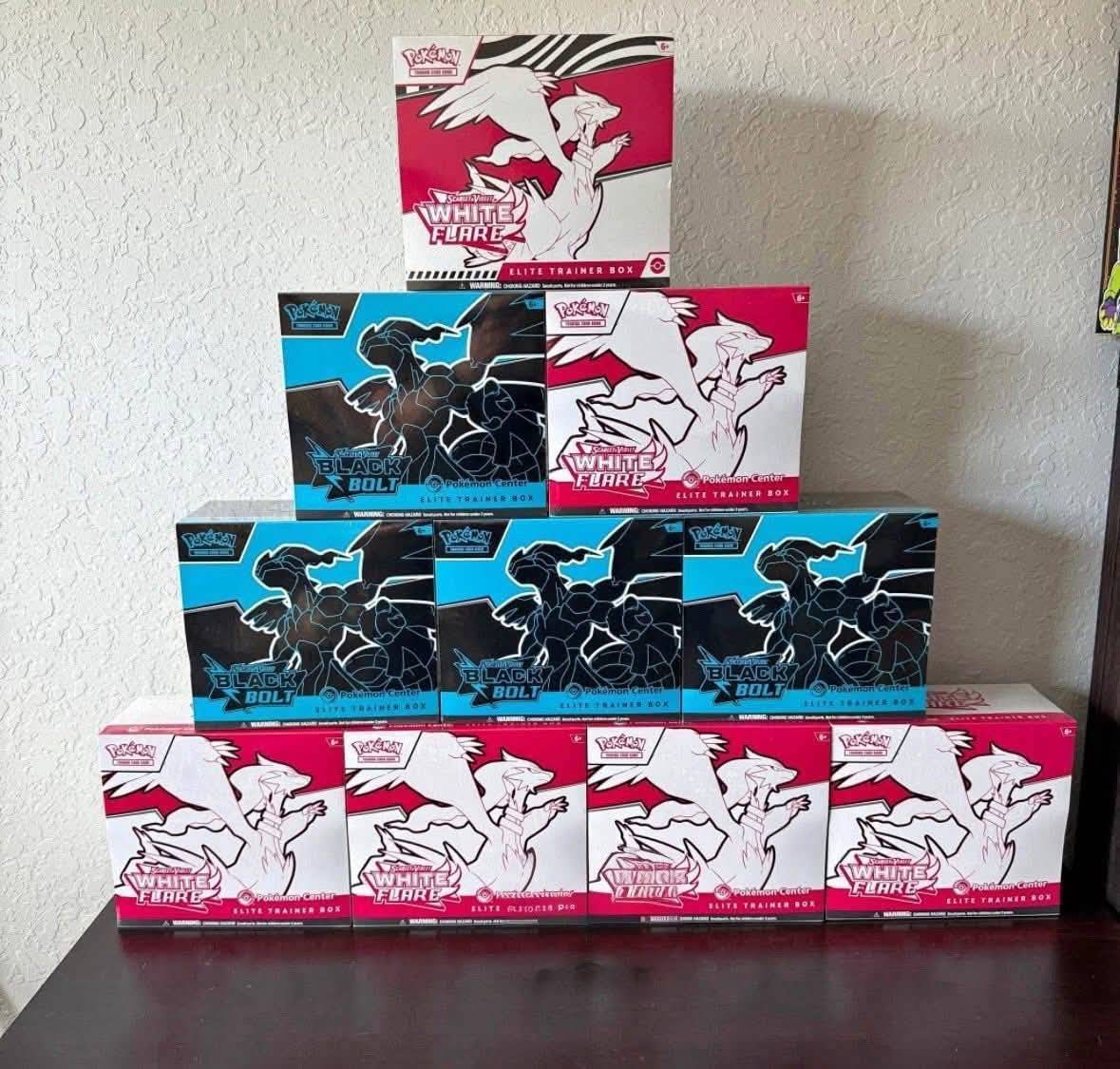 Sealed Pokémon Trading Card Game boxes and booster packs collection