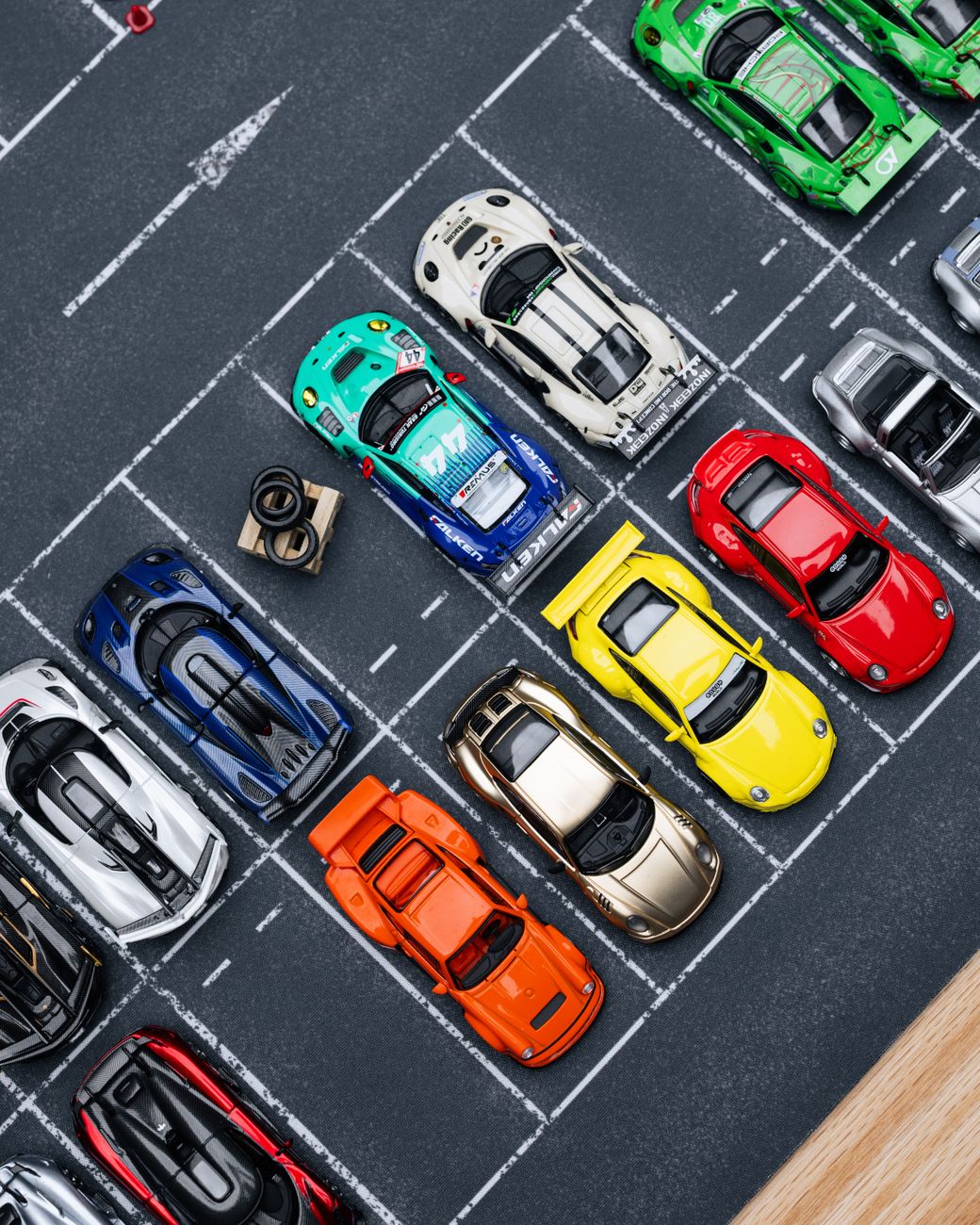 How to Identify Rare Die-Cast Variations and Error Cars 2 Collection of die-cast model cars arranged in a display case